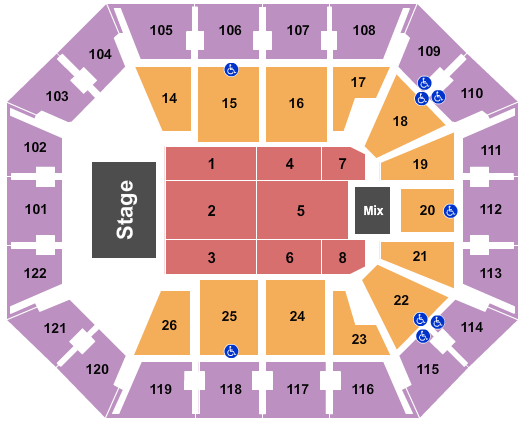 Mohegan Sun Arena Rod Stewart Seating Chart